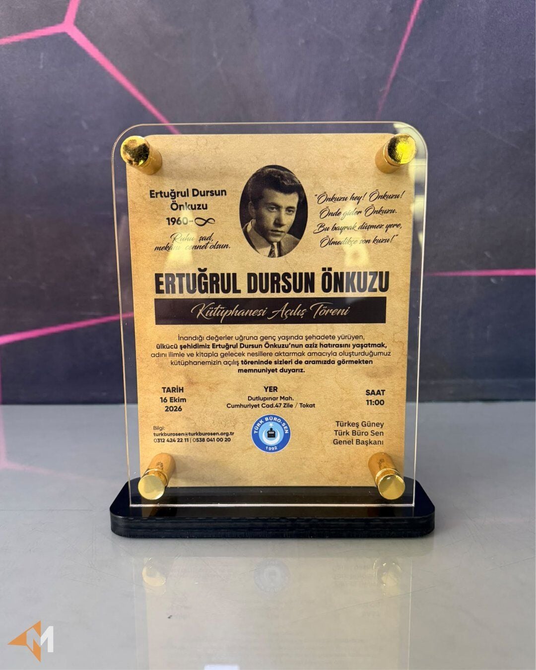 Özel Üretim Akrilik Plaket