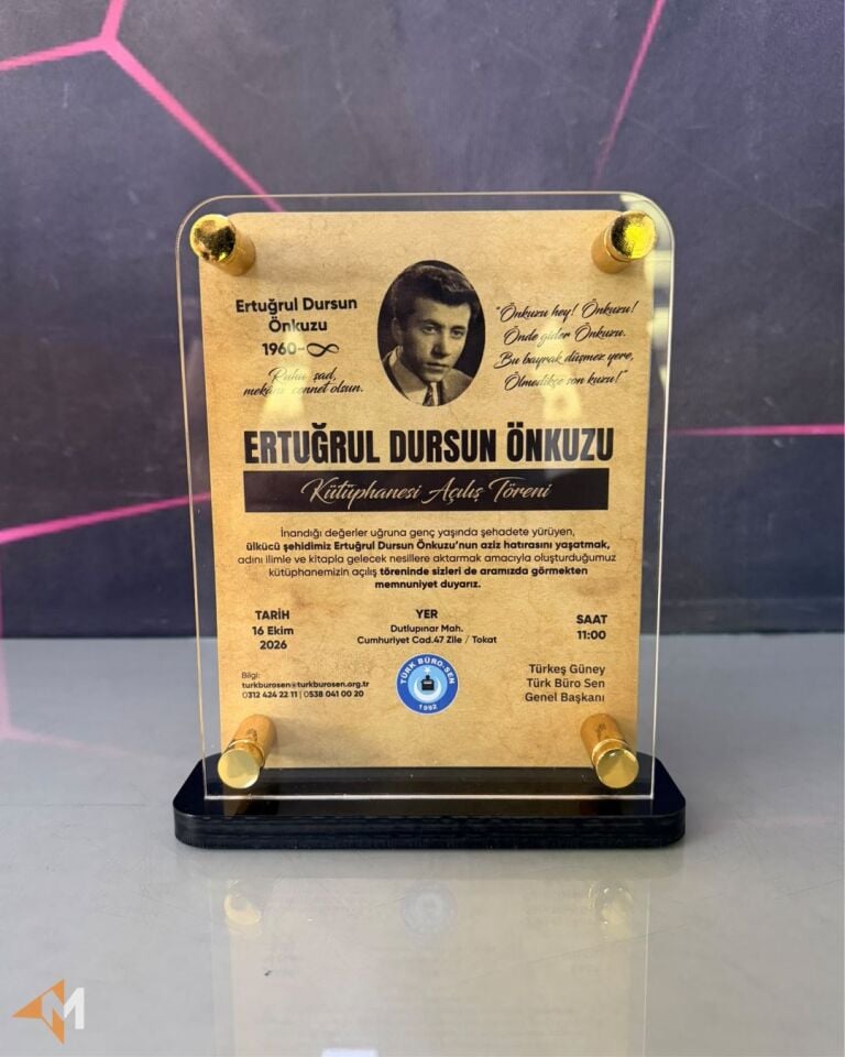 Özel Üretim Akrilik Plaket